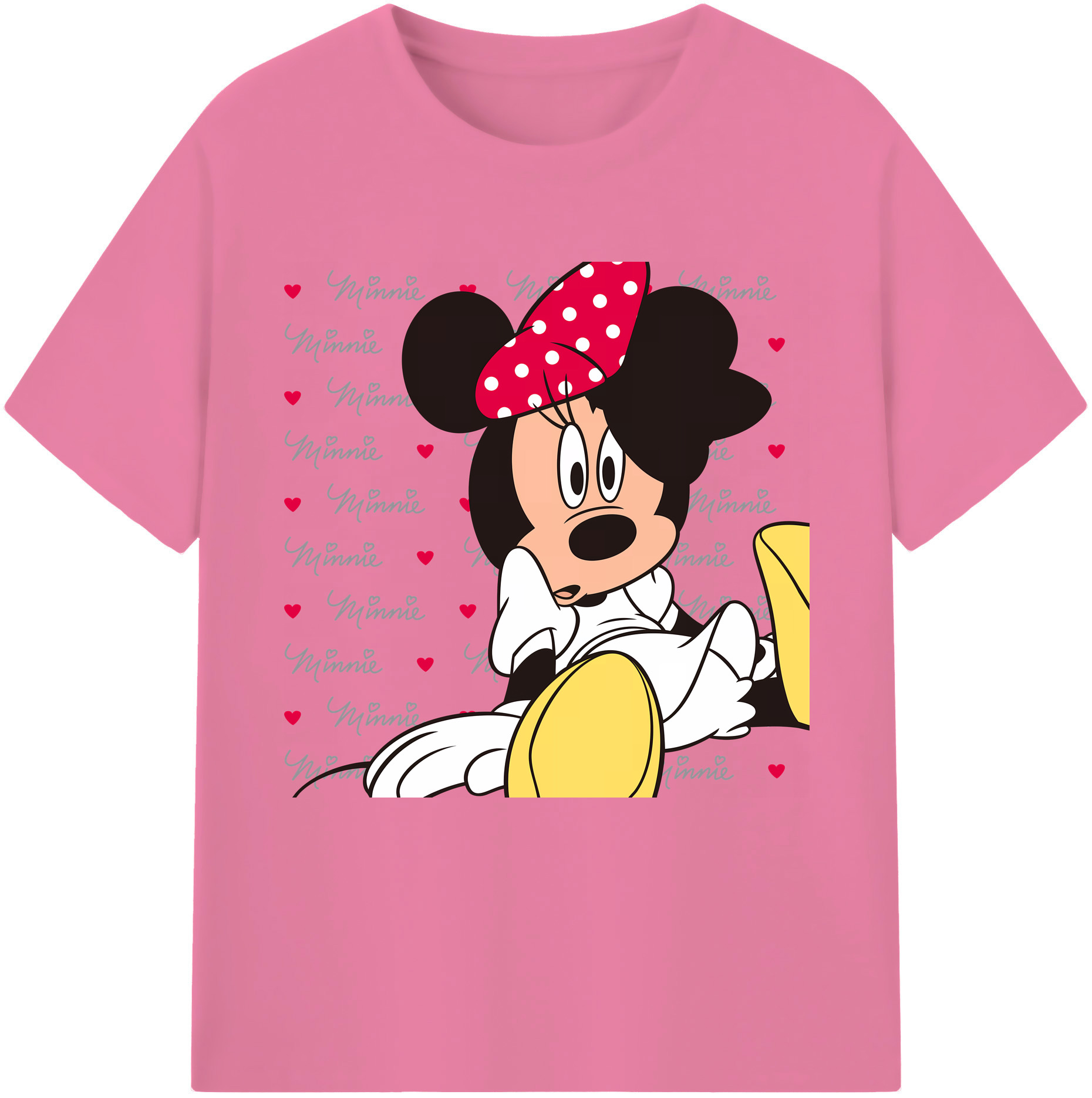 （画像用） ミッキーマウス Mickey Mouse 綿100％半袖Tシャツ（フロントプリント）